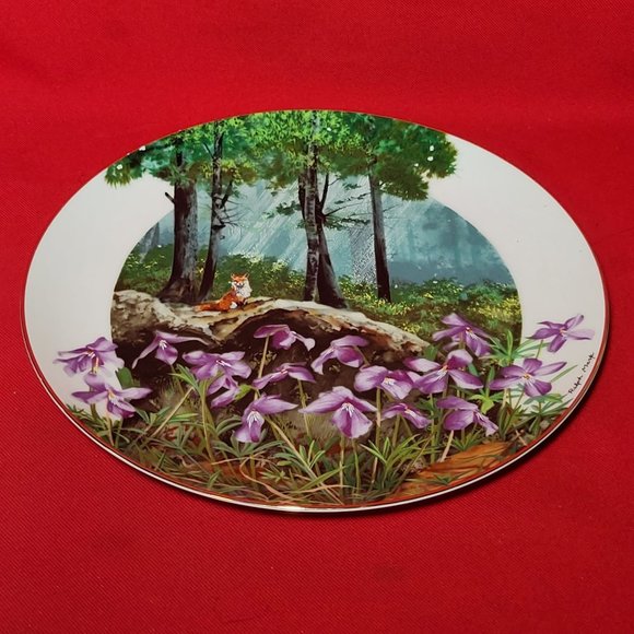 VTG Decorative Plate Royal Windsor Birdsfoot Violet Wildflowers of the South - Picture 6 of 12